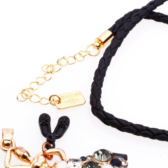 Ballerina Pendant with American Eagle Leather choker - Picture 8 of 8